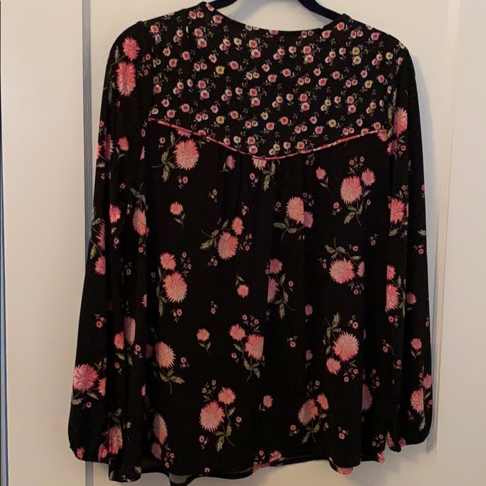 Style & Co. Black Tunic with Pink Floral Design - Picture 2 of 6